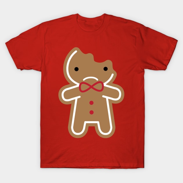 Sad Bitten Kawaii Gingerbread Man T-Shirt by marcelinesmith